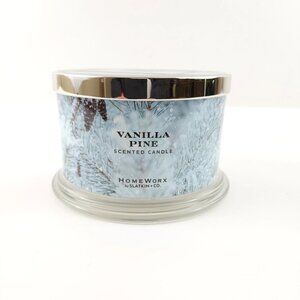 HOMEWORX  Slatkin & Co VANILLA PINE Scented Candle 4-WICK Glass Jar 18oz